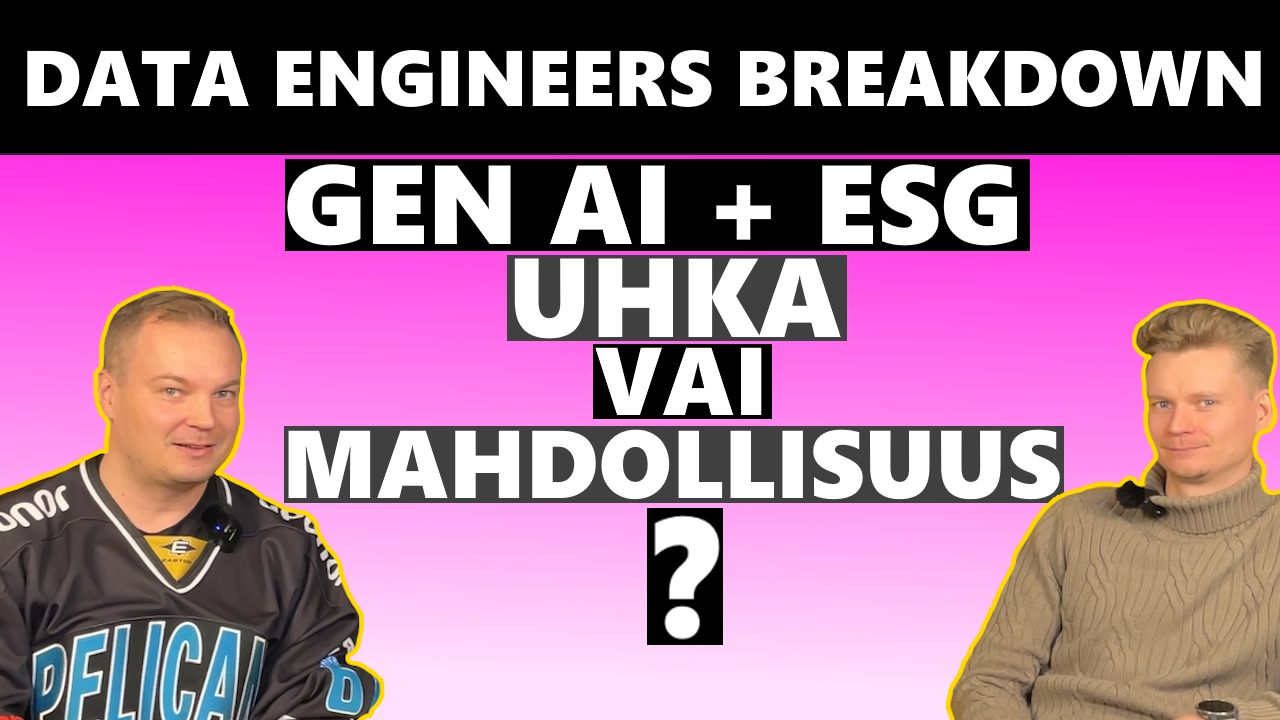 Lars Vilén and Mika Heino discussing whether GenAI is a threat for ESG or not